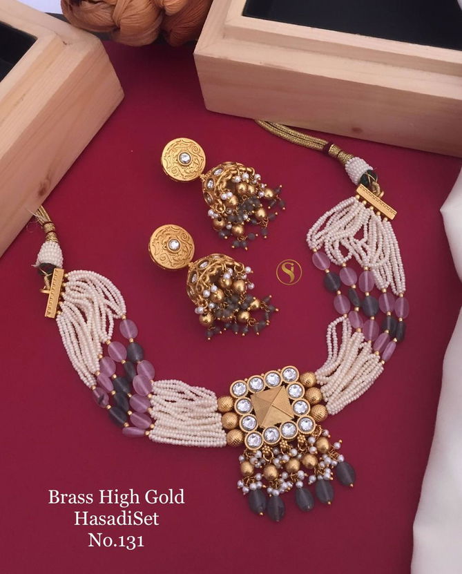 131 BH Designer Brass High Gold Hasadi Set Dokiya Set Wholesale Online
